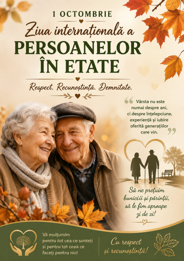 Mesaj de felicitare cu prilejul Zilei Internaționale a Persoanelor în Etate